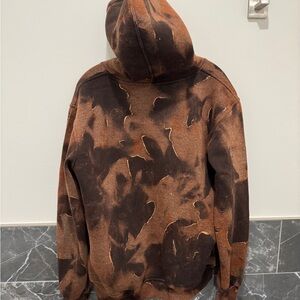 Brown Tie-Dye Women's Crew Neck Sweater